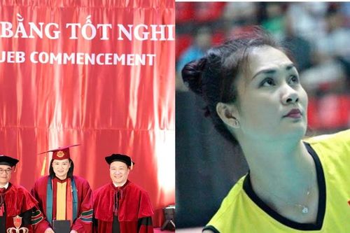 Hoa khôi bóng chuyền Kim Huệ được trao bằng thạc sĩ ở tuổi 42, nhận mưa lời khen sau 2 năm cố gắng