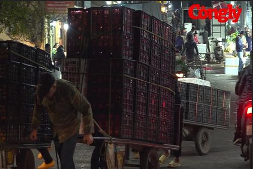 Người lao động nhọc nhằn mưu sinh tại chợ Long Biên