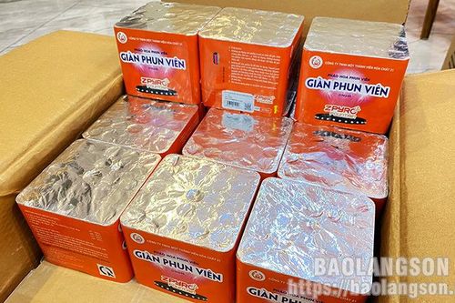 Tạm giữ 88 giàn pháo hoa tại một cơ sở không có giấy phép kinh doanh