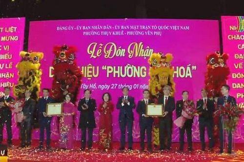 Quận Tây Hồ có thêm hai phường đạt chuẩn phường văn hóa