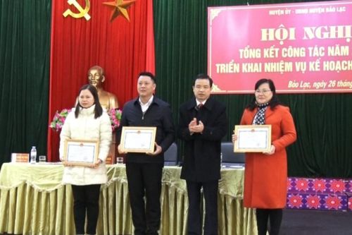 Trưởng Ban Tuyên giáo Tỉnh ủy Bế Thanh Tịnh dự hội nghị triển khai nhiệm vụ công tác năm 2024 tại huyện Bảo Lạc