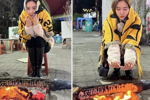 Khoảnh khắc 'đóng băng' của Huyền Lizzie trong những ngày quay cuối 'Chúng ta của 8 năm sau'