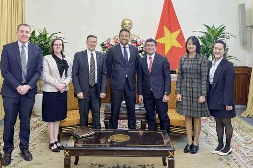 Thứ trưởng Thường trực Nguyễn Minh Vũ tiếp Đại sứ phụ trách không gian mạng và công nghệ thiết yếu Australia