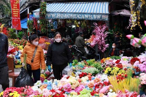 Rực rỡ chợ hoa Tết truyền thống phố cổ Hà Nội