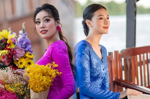 Phương Khánh sóng đôi Khánh Vân 'mở bát' đường đua áo bà ba Tết Nguyên Đán