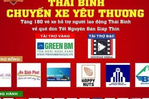 Ngày 1/2 - Chuyến xe yêu thương khởi hành từ TP Hồ Chí Minh về Thái Bình