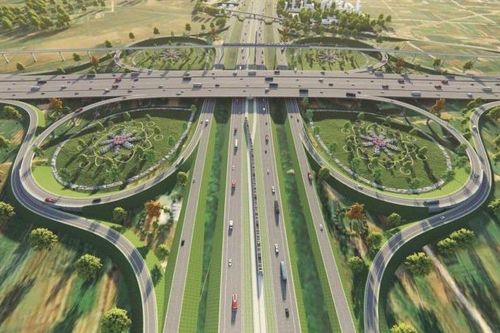 Chiêm ngưỡng thiết kế hiện đại của đường Vành đai 4 Hà Nội, nơi rộng nhất lên đến 14 làn xe