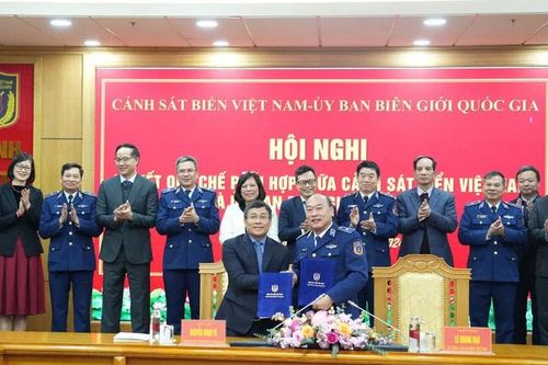 Ký kết quy chế phối hợp giữa Cảnh sát biển Việt Nam và Ủy ban Biên giới quốc gia