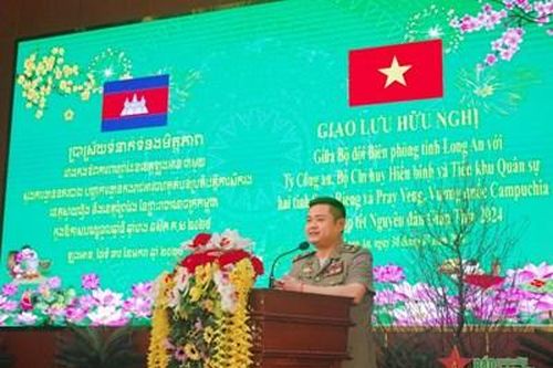 Bộ đội Biên phòng tỉnh Long An: Giao lưu hữu nghị với lực lượng bảo vệ biên giới Campuchia