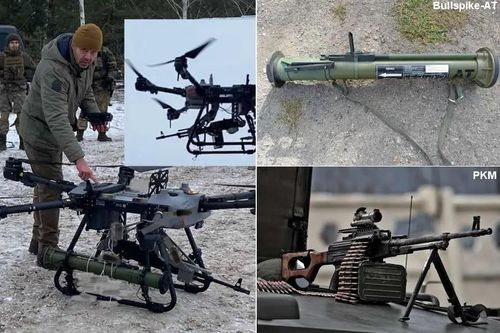 Ukraine trang bị cho UAV nông nghiệp súng máy PKM và súng phóng lựu chống tăng Bullspike-AT
