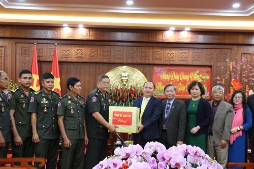 Bộ Tư lệnh Quân khu 1, Quân đội Hoàng gia Campuchia chúc Tết tại Gia Lai