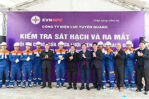 Ra mắt Đội sửa chữa hotline cấp điện áp 22kV