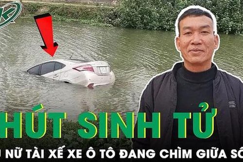 Bất chấp trời giá rét, người đàn ông vẫn lao xuống sông cứu nữ tài xế ô tô mắc kẹt giữa dòng