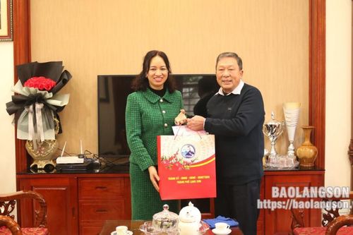 Đoàn công tác của thành phố Lạng Sơn thăm, tặng quà nguyên lãnh đạo chủ chốt của tỉnh, thành phố