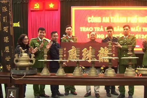 Trao trả nhiều tài sản quý cho các tổ chức, cá nhân bị mất trộm