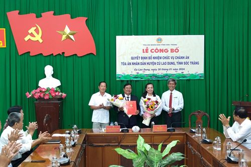 Điều động, bổ nhiệm Chánh án TAND thị xã Vĩnh Châu