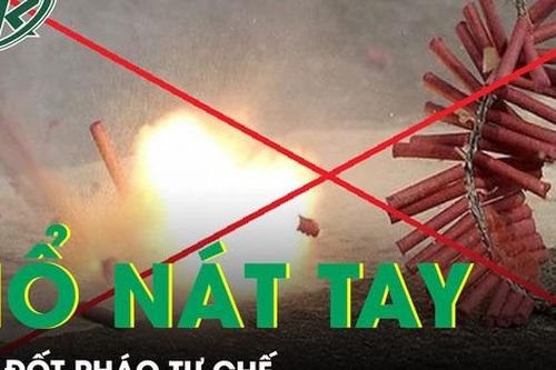 Nổ nát tay do đốt pháo tự chế