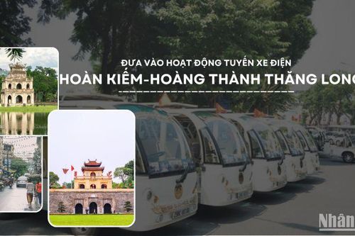 Thêm tuyến xe điện hồ Hoàn Kiếm-Hoàng thành Thăng Long dịp Tết