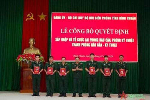 Bộ đội Biên phòng tỉnh Bình Thuận: Sáp nhập, tổ chức lại Phòng Hậu cần và Phòng Kỹ thuật