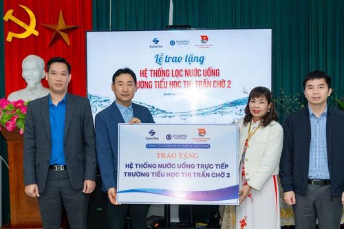 Synopex Việt Nam tặng trường học Bắc Ninh hệ thống lọc nước uống trực tiếp
