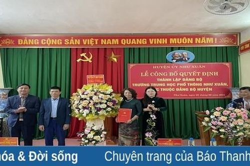 Nâng cấp Chi bộ Trường THPT Như Xuân thành Đảng bộ cơ sở trực thuộc Huyện ủy Như Xuân