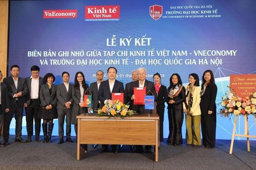 Tạp chí Kinh tế Việt Nam/VnEconomy ký thỏa thuận hợp tác với trường Đại học Kinh tế - Đại học Quốc gia Hà Nội