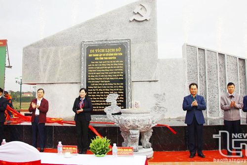 Khánh thành công trình tôn tạo Di tích nơi thành lập cơ sở Đảng đầu tiên của tỉnh