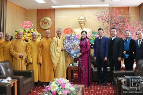 Đoàn đại biểu các tổ chức tôn giáo chúc Tết Tỉnh ủy Thái Nguyên