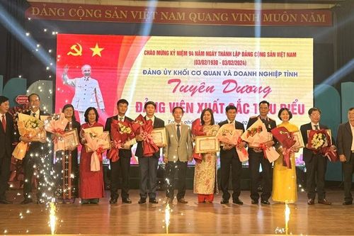 Đảng ủy Khối Cơ quan và Doanh nghiệp tuyên dương 10 đảng viên xuất sắc năm 2023