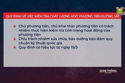 Quy định chất lượng an toàn kỹ thuật phương tiện đường sắt