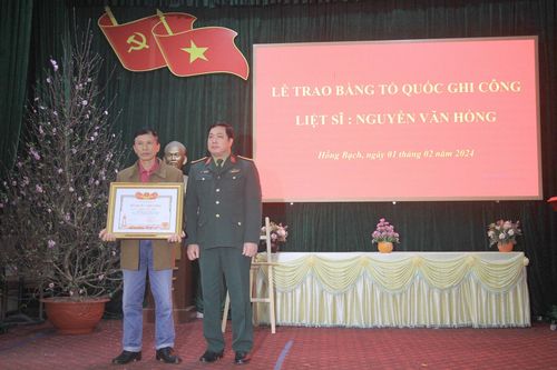 Quân nhân ở Thái Bình được truy tặng liệt sỹ sau gần 70 năm hy sinh