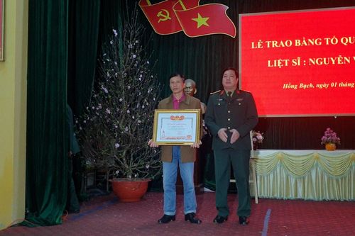 Quân nhân ở Thái Bình được công nhận liệt sỹ sau gần 70 năm hy sinh