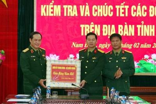Thượng tướng Vũ Hải Sản thăm, kiểm tra các đơn vị trên địa bàn tỉnh Nam Định