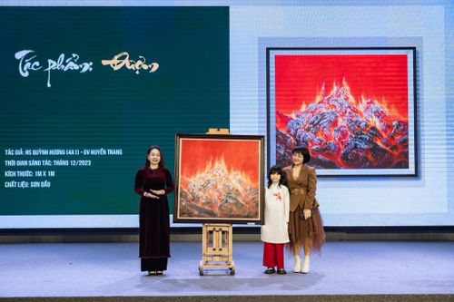 Học sinh trường Iris lan tỏa tấm lòng nhân ái, vẽ tranh gây quỹ thiện nguyện