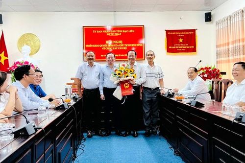 Ông Nguyễn Duy Tuấn giữ chức Phó Giám đốc Sở Tư pháp Bạc Liêu