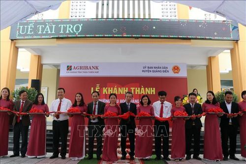 Khánh thành ngôi trường mới ở vùng 'rốn lũ' Quảng Công