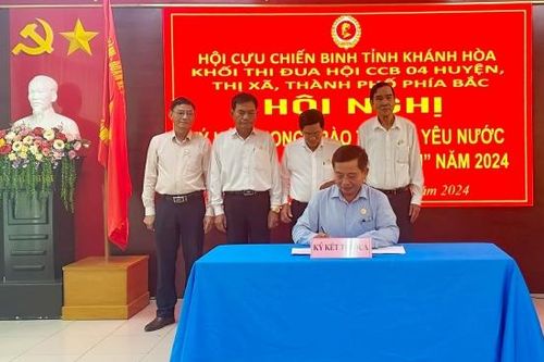 Khối thi đua Hội Cựu chiến binh 4 huyện, thị, thành phố phía Bắc: Ký kết phong trào thi đua 'Cựu chiến binh gương mẫu' năm 2024