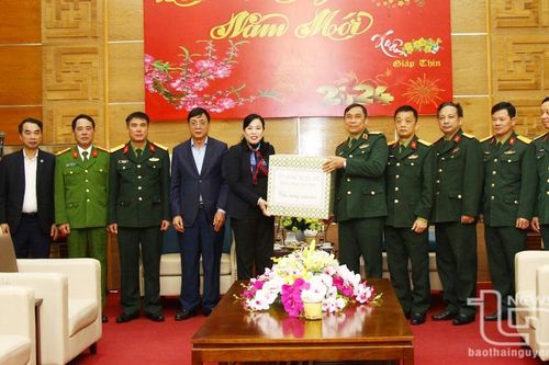 Đồng chí Bí thư Tỉnh ủy thăm, chúc Tết Quân khu 1 và Trại giam Phú Sơn 4