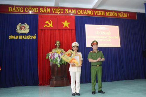 Quảng Ngãi có nữ Phó trưởng Công an cấp huyện đầu tiên