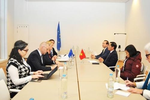 Bộ trưởng Bùi Thanh Sơn gặp Cao ủy EU phụ trách đối tác quốc tế Jutta Urpilainen