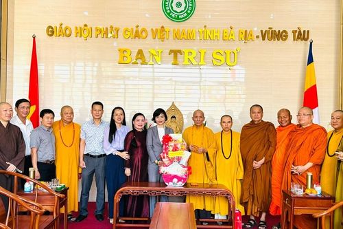 BR-VT: Đại diện Cục An ninh nội địa - Bộ Công an chúc Tết lãnh đạo Ban Trị sự Phật giáo tỉnh