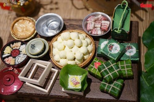 Gói trọn 'vị Tết' truyền thống trong những mô hình đất sét mini