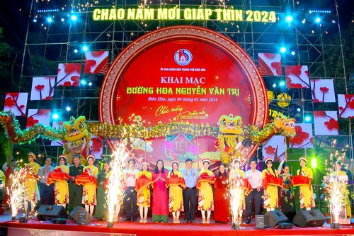 Khai mạc đường hoa Nguyễn Văn Trị Tết Giáp Thìn