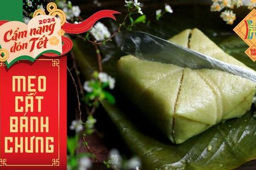 Bí quyết cắt bánh chưng đơn giản và đẹp mắt