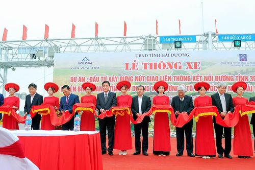Thông xe nút giao nối đường tỉnh 392 với cao tốc Hà Nội - Hải Phòng