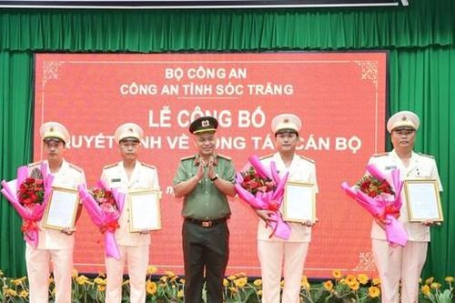 Công an tỉnh Sóc Trăng điều động, bổ nhiệm cán bộ chủ chốt