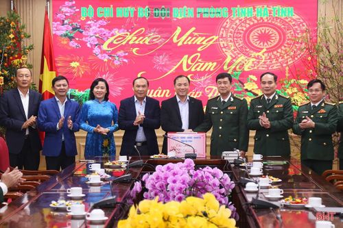 Lãnh đạo Hà Tĩnh chúc tết các đơn vị làm nhiệm vụ trong dịp tết Nguyên đán