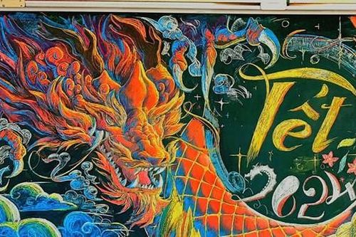 Hội 'nhất quỷ nhì ma' trang trí lớp đón Tết: Trổ tài vẽ rồng khiến ai cũng trầm trồ