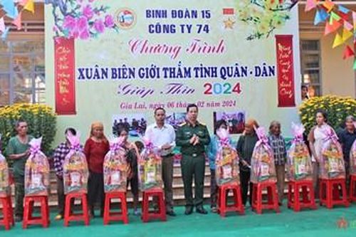 Công ty 74: Tri ân, chăm lo Tết cho nhân dân và người lao động