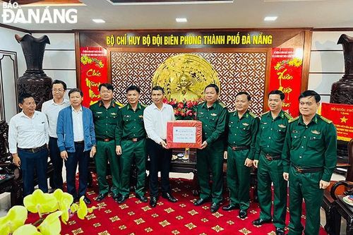 Lãnh đạo thành phố thăm, chúc tết Bộ đội Biên phòng thành phố